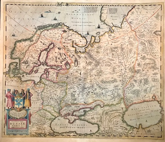 Mercator Gerard - Hondius Jodocus Novissima Russiae Tabula. Authore Isaaco Massa 1638 Amsterdam 